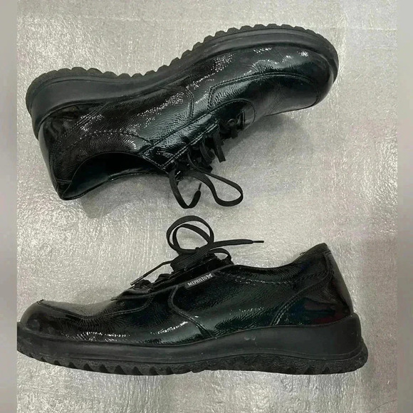 [US8]Mephisto Black Patent Leather Lace Up Comfort Shoes Sneakers-Made in France - Picture 4 of 13